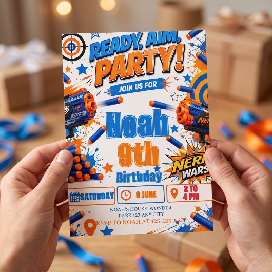 Nerf Geburtstag Einladung