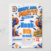 Nerf Geburtstag Einladung (Vorderseite)