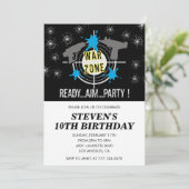 Nerf-Geburtstagseinladungen der Dart-Armee Einladung (Stehend Vorderseite)