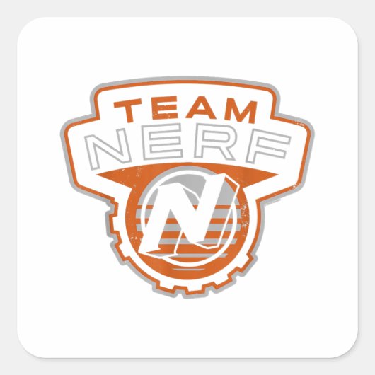 Nerf Team Nerf Logo Quadratischer Aufkleber (Vorderseite)