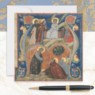 Nerius Manuskript-Illumination Vintage Kunst Oster Feiertagskarte