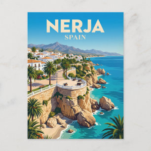 Nerja Balcón de Europa Spanien Postkarte