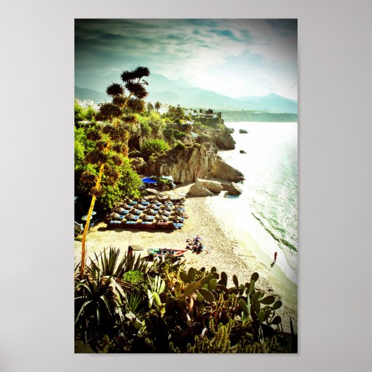 Nerja Calahonda Beach Andalusia Costa del Sol Poster (Vorne)