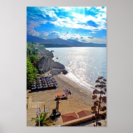 Nerja Calahonda Beach Andalusia Costa del Sol Poster (Vorne)