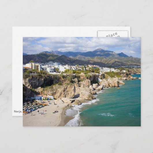 Nerja Coastline in Spanien Postkarte (Vorne/Hinten)