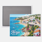 Nerja, Málaga, Andalusien, Spanien Spanien Magnet (Vorderseite/Rückseite)