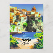 Nerja Spanien Reise Postkarten Kunst, Spanien Reis (Vorderseite)