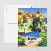 Nerja Spanien Reise Postkarten Kunst, Spanien Reis (Vorne/Hinten)