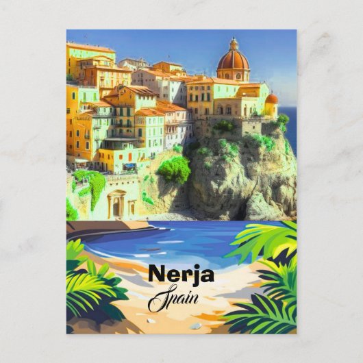 Nerja Spanien Reise Postkarten Kunst, Spanien Reis (Vorderseite)