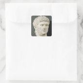 Nero-Büste Quadratischer Aufkleber (Tasche)