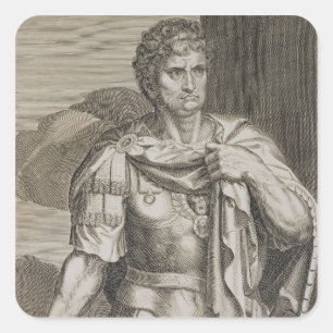 Nero Claudius Caesar Kaiser von ANZEIGE Roms 54-68 Quadratischer Aufkleber