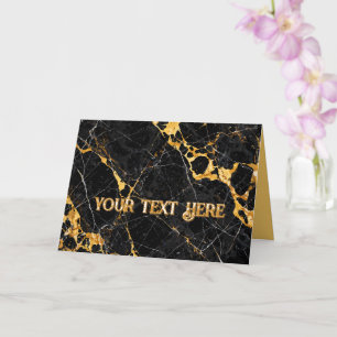 Nero Portoro Luxus Schwarz Gold Marmor Design Karte