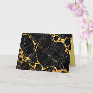 Nero Portoro Luxus Schwarz Gold Marmor Design Karte