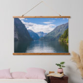 Neroyfjord Landschaftliche Landschaft Berggipfel Wandteppich Mit Holzrahmen (Schlafzimmer)