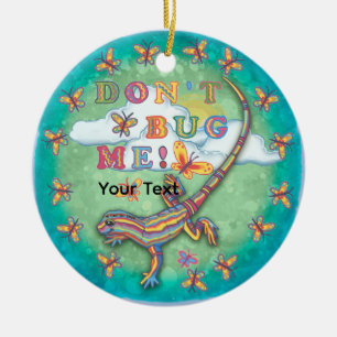 Nerv mich nicht, Eidechse Keramik Ornament