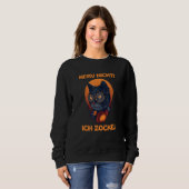Nerv Nicht Ich Zocke Katze Gaming Merchandise Sweatshirt (Vorne ganz)