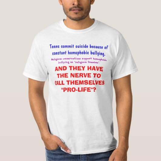 Nerv, zum sich gegen die Abtreibung zu nennen T-Shirt (Vorderseite)