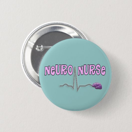 Nerven Krankenschwester-Knopf Button (Vorne & Hinten)