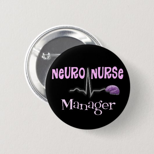 Nerven Krankenschwester-Manager-Geschenke Button (Vorne & Hinten)
