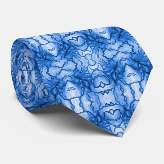 Nerven-Krawatte (im Blau) Krawatte (Gerollt)
