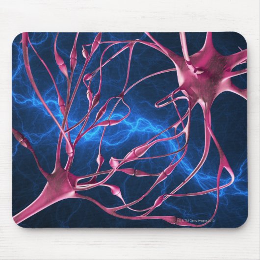 Nerven-Synapsen, Computergrafik. Mousepad (Vorne)