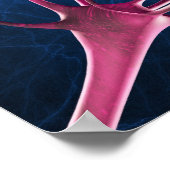 Nerven-Synapsen, Computergrafik. Poster (Ecke)