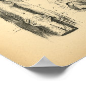 Nervenanatomie 1908 Vintag drucken Poster (Ecke)