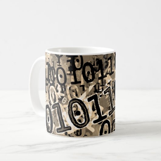 Nervenbinärcode Kaffeetasse (Vorderseite Links)