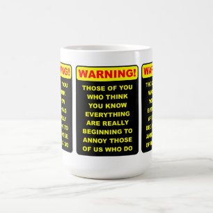 Nervender Alleswisser Lustiger Becher Kaffeetasse