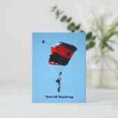Nervenkitzel der Skydiving-Postkarte Postkarte (Stehend Vorderseite)