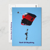 Nervenkitzel der Skydiving-Postkarte Postkarte (Vorne/Hinten)