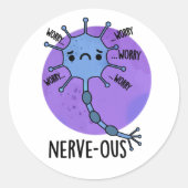 Nervenkitzel Nervenklopfen Runder Aufkleber (Vorderseite)