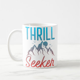 Nervenkitzel Suchender Bergsteigen Wandern Kaffeetasse