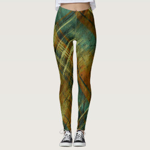 Nervenkitzel-Tartan-Karo Erdbeben-Mischung Leggings