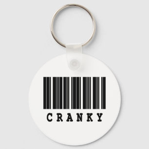 nerviges Barcode-Design Schlüsselanhänger