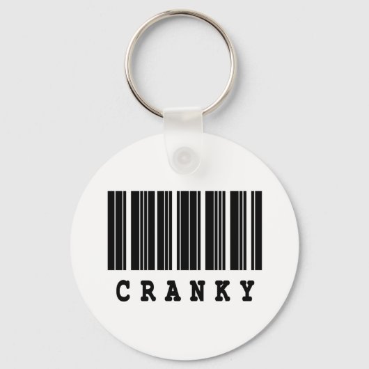 nerviges Barcode-Design Schlüsselanhänger (Vorderseite)