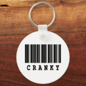nerviges Barcode-Design Schlüsselanhänger (Vorderseite)