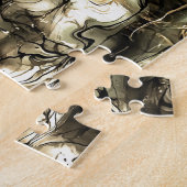 Nervische Energie Graue Abstrakte Kunst in Gelb un Puzzle (Seite)