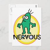 nervös postkarte (Vorne/Hinten)