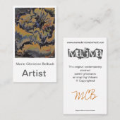 Nervöse abstrakte Kunst für berufliche Künstler Visitenkarte (Vorne/Hinten)