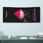 Nervöse schwarzes und rosa Spritzen-als Barmixer Banner (Messe)