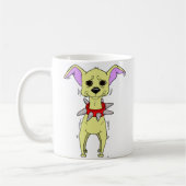 Nervöser Chihuahua-Cartoon Kaffeetasse (Links)
