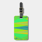 Nervöser geometrischer Neonentwurf Gepäckanhänger (Vorderseite vertikal)