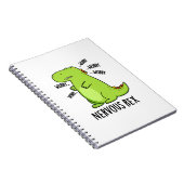 Nervöser Rex Lustiger Dinosaurier TRex Wortspiel Notizblock (Rechte Seite)