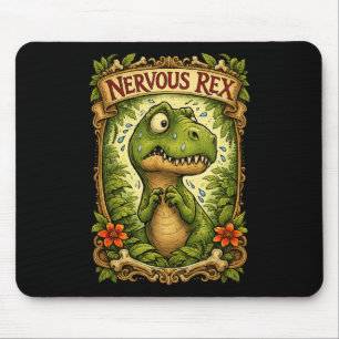 Nervöser Rex - Lustiger Tyrannosaurus Mousepad