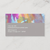 Nervöses Aquarell Visitenkarte (Rückseite)