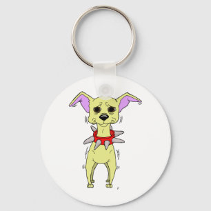 Nervous Chihuahua Cartoon Schlüsselanhänger