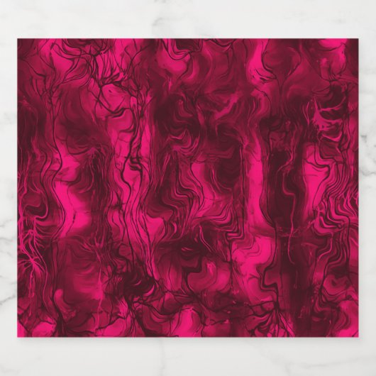 Nervous Energie Grungy Abstrakt Art Himbeere Rust. Bierflaschenetikett (Einzelnes Label)