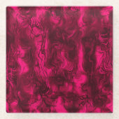 Nervous Energie Grungy Abstrakt Art Himbeere Rust. Glasuntersetzer (Vorderseite)