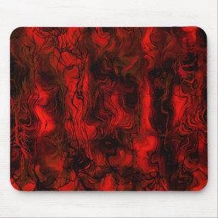 Nervous Energie grungy Abstrakte Kunst rot und sch Mousepad